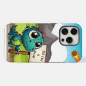 Leuke, grappige dinosaurus iPhone hoesje (Achterkant horizontaal)