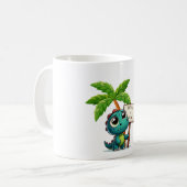 Leuke, grappige dinosaurus koffiemok (Voorkant links)