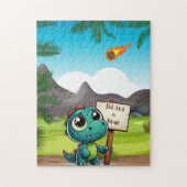 Leuke, grappige dinosaurus legpuzzel (Verticaal)