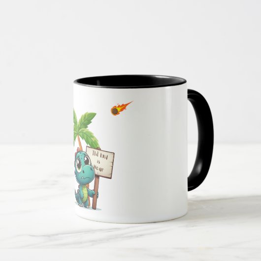 Leuke, grappige dinosaurus mok (Voorkant rechts)