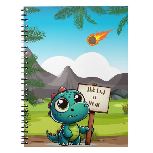 Leuke, grappige dinosaurus notitieboek (Voorkant)
