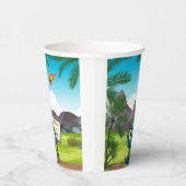 Leuke, grappige dinosaurus papieren bekers (Rechts)