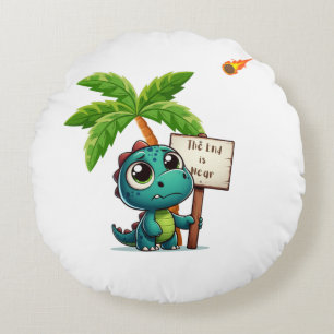 Leuke, grappige dinosaurus rond kussen