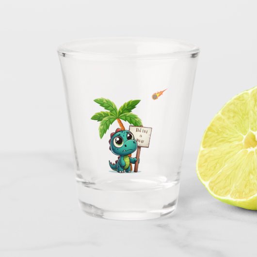 Leuke, grappige dinosaurus shot glas (Voorkant)