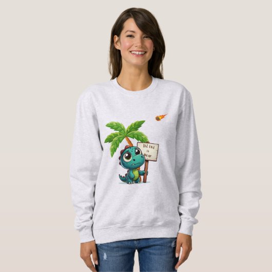 Leuke, grappige dinosaurus trui (Voorkant volledig)