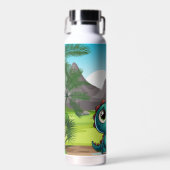 Leuke, grappige dinosaurus waterfles (Voorkant)