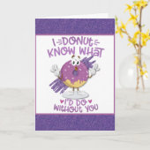 Leuke grappige donut donut dank u kaart (Gele Bloem)