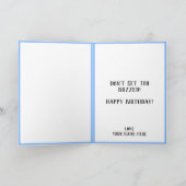 Leuke Grappige Fly Pun Cheers Man Gelukkige Verjaa Bedankkaart (Binnen)