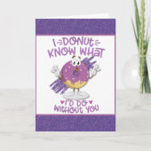 Leuke Grappige Gelukkige Verjaardag Donut Kaart (Voorkant)