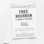 Leuke Grappige Gratis Bourbon proeverij uitnodigin Kaart