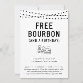 Leuke Grappige Gratis Bourbon Verjaardagsfeestuitn Kaart (Voorkant)