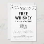 Leuke Grappige Gratis Whiskey Proeverij Party Uitn Kaart (Voorkant)