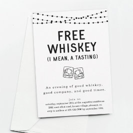 Leuke Grappige Gratis Whiskey Proeverij Party Uitn Kaart