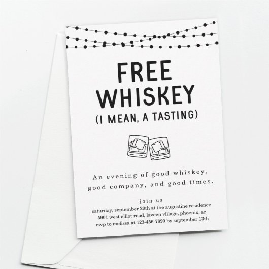 Leuke Grappige Gratis Whiskey Proeverij Party Uitn Kaart