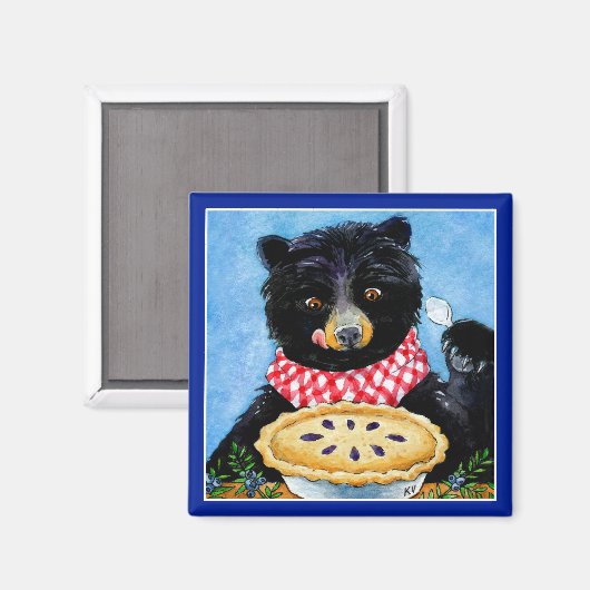 Leuke grappige grillige beren taartmagneet magneet (Voorkant / Achterkant)