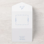 Leuke Grappige Hand Getekende Doodle Bruiloft All In One Uitnodiging (Buitenkant)