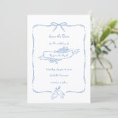 Leuke Grappige Hand Getekende Doodle Bruiloft Save The Date (Staand voorkant)