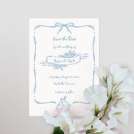 Leuke Grappige Hand Getekende Doodle Bruiloft Save The Date