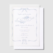 Leuke Grappige Hand Getekende Doodle Bruiloft Vellum Uitnodigingen (Offset)