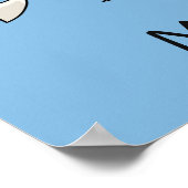 Leuke & Grappige Hond aangepaste naam & kleur post Poster (Hoek)