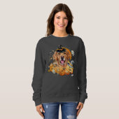 Leuke Grappige Hond Custom Golden Retriever Hallow Trui (Voorkant volledig)