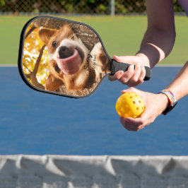 Leuke Grappige Hond Foto Tweezijdig Pickleball Paddle
