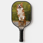 Leuke Grappige Hond Foto Tweezijdig Pickleball Paddle (Achterkant)
