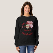 Leuke & grappige honden ontwerp Greyhound Love! Va Trui (Voorkant volledig)