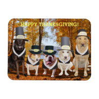 Leuke/Grappige Honden Thanksgiving Magnet