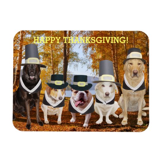  Leuke/Grappige Honden Thanksgiving Magnet Magneet (Horizontaal)