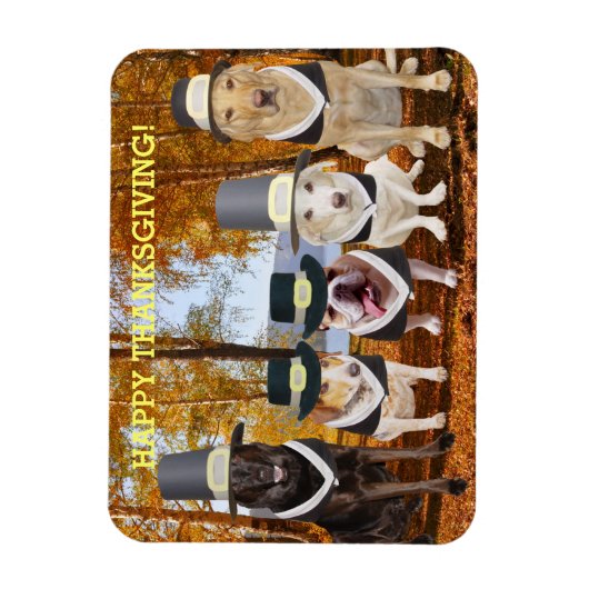  Leuke/Grappige Honden Thanksgiving Magnet Magneet (Verticaal)