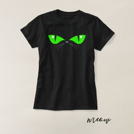 Leuke Grappige Kat Groene Ogen Kat Lover Gift T-shirt