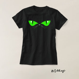 Leuke Grappige Kat Groene Ogen Kat Lover Gift T-shirt
