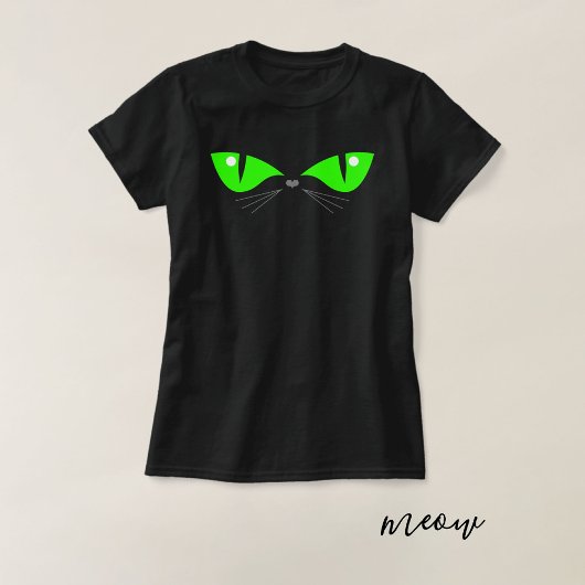 Leuke Grappige Kat Groene Ogen Kat Lover Gift T-shirt