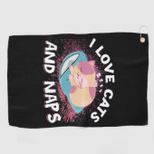 Leuke grappige Katten met Quote Cat-Lover Golfhanddoek (Horizontaal)