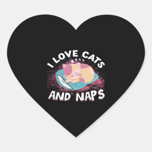 Leuke grappige Katten met Quote Cat-Lover Hart Sticker