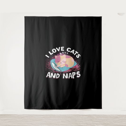 Leuke grappige Katten met Quote Cat-Lover Wandkleed (Voorkant)