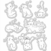 Leuke grappige katten sticker (Voorkant)