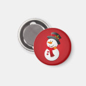 Leuke & Grappige Kerstmis Sneeuwman Magneet (Voorkant / Achterkant)