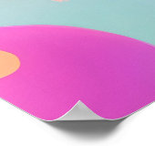 Leuke Grappige Kleurrijke Comic Uil AI Kunst Poster (Hoek)