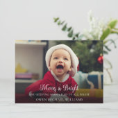 Leuke grappige nieuwe baby kerst geboorte aankondi kaart (Staand voorkant)