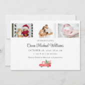 Leuke grappige nieuwe baby kerst geboorte aankondi kaart (Achterkant)