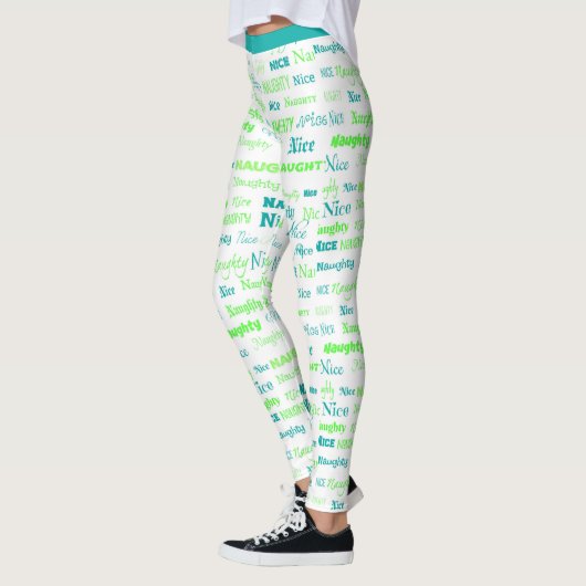 Leuke Grappige Ondeugende Leuke Kerst Vakantie Yog Leggings (Links)