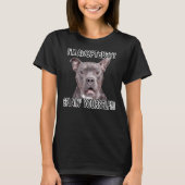 Leuke Grappige Pitbull Hond T-shirt (Voorkant)