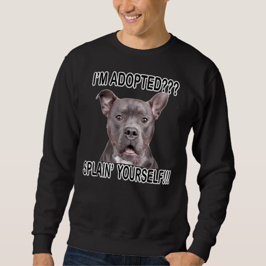 Leuke Grappige Pitbull Hond Trui (Voorkant)