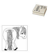 Leuke Grappige Pony Butt Rubber Stamp Rubberstempel (Gestempeld)