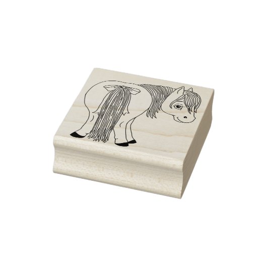 Leuke Grappige Pony Butt Rubber Stamp Rubberstempel (Stempel)