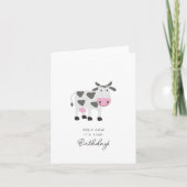 Leuke Grappige Punny Holy Koe Het is je geboorteda Kaart (Voorkant)