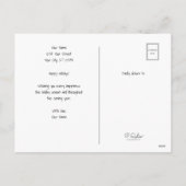 Leuke Grappige Santa Meisje Kat Naam Kerst Cartoon Feestdagenkaart (Achterkant)