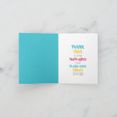 Leuke Grappige Schattigee Tandenfee Bedankt Pun Kaart (Binnen)